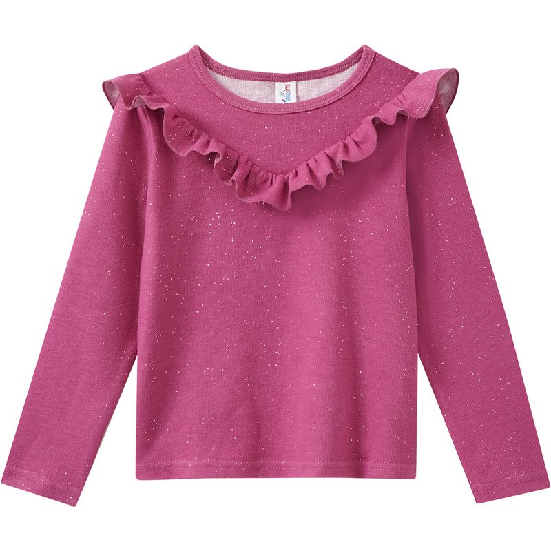 Mädchen Langarmshirt mit Glitzer-Print