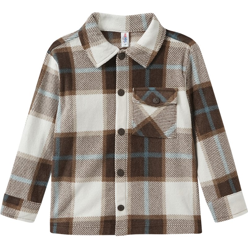 Jungen Fleece-Hemd mit Kentkragen