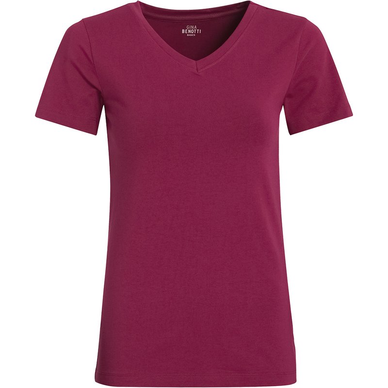 Damen T-Shirt mit V-Ausschnitt