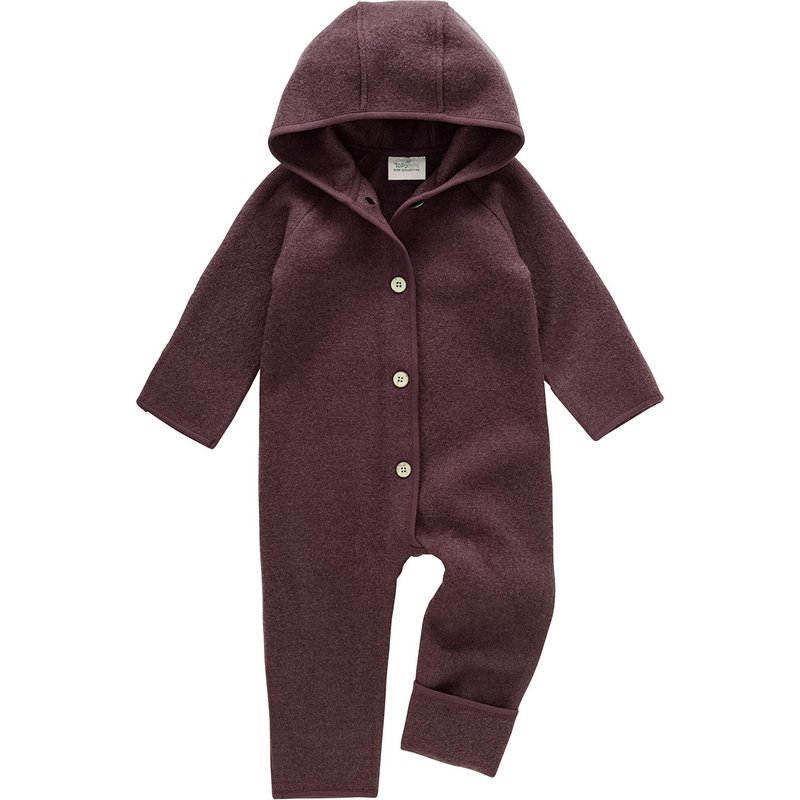 Baby Wollwalk-Overall mit Umschlagbündchen