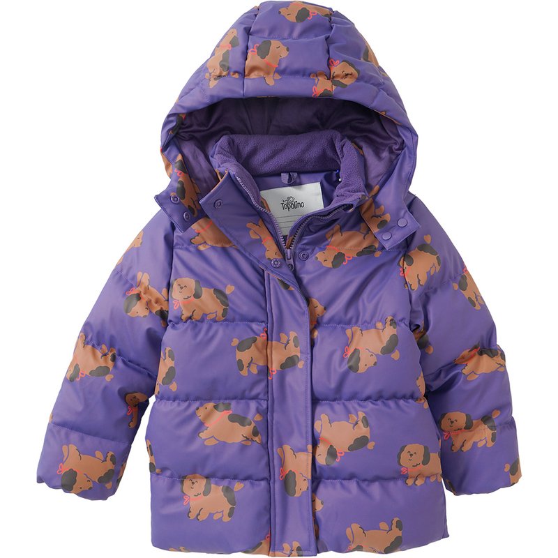 Mädchen Pufferjacke mit Hunden