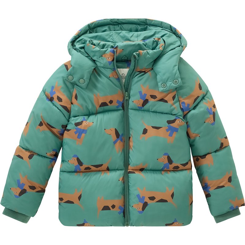 Jungen Pufferjacke mit Dackel-Allover