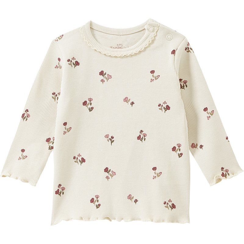 Newborn Langarmshirt mit Ripp-Struktur