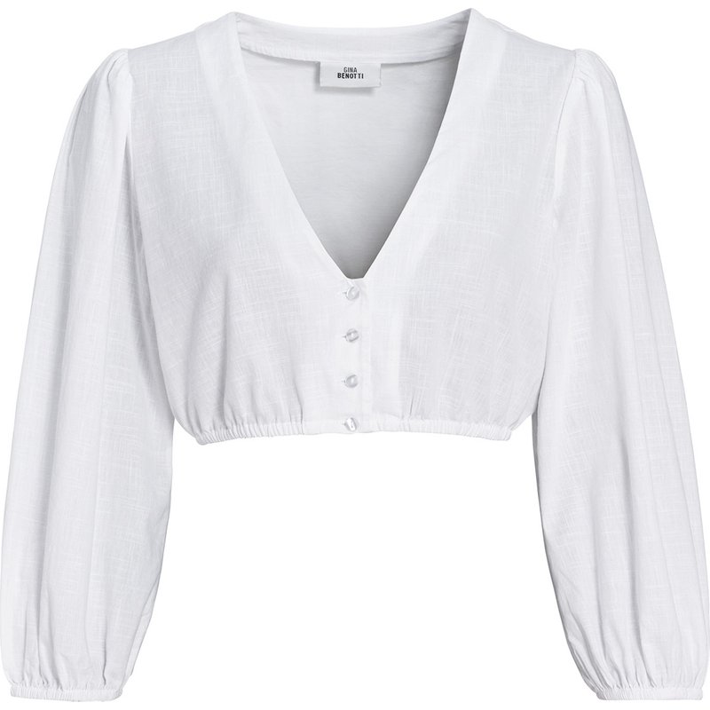 Damen Dirndl-Bluse unifarben