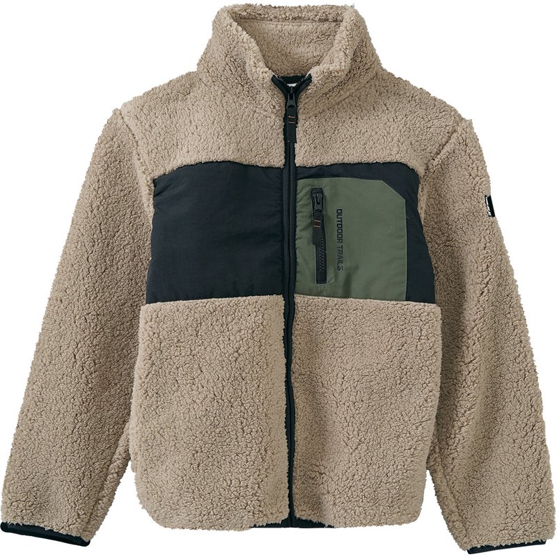 Jungen Plüschjacke mit Zipper