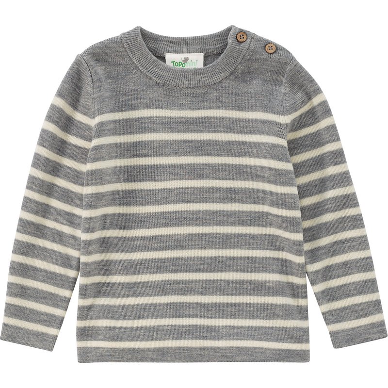 Baby Woll-Strickpullover mit Streifen
