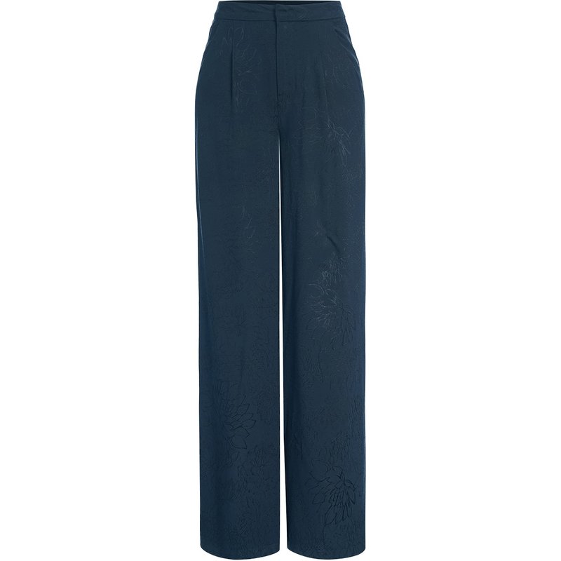 Damen Wide-Leg-Hose mit Jacquardmuster