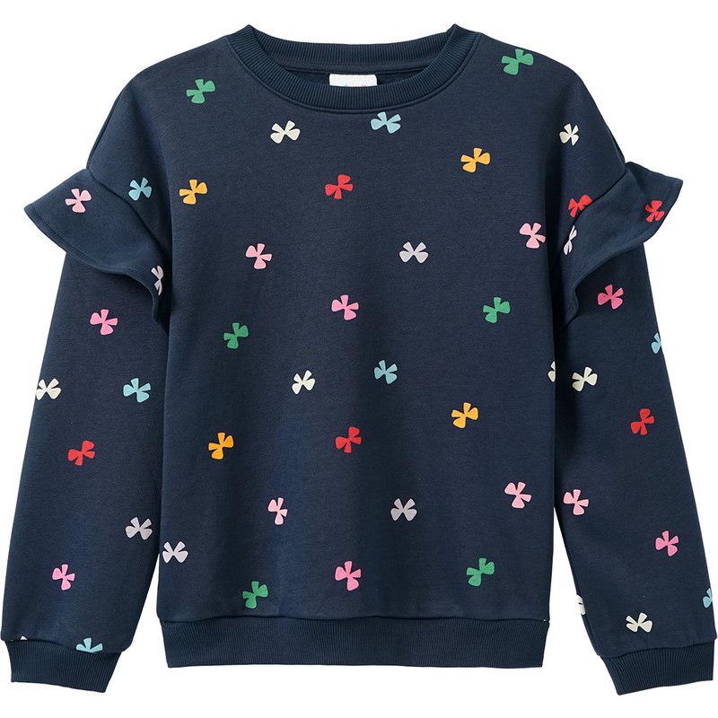 Mädchen Sweatshirt mit Allover-Print