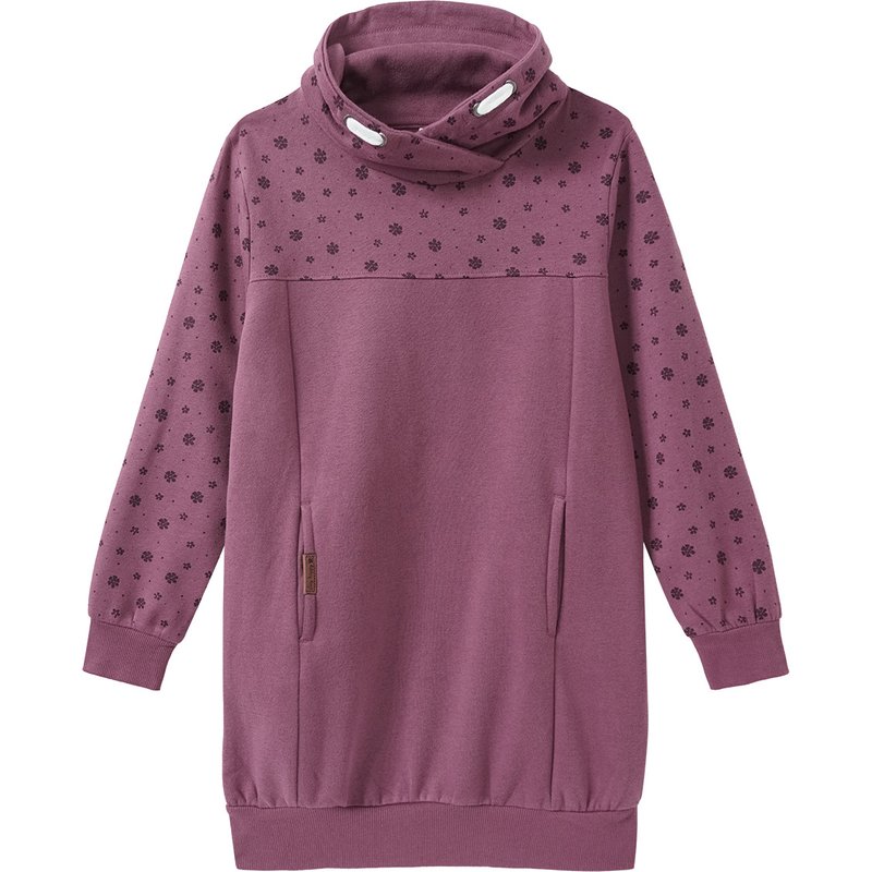 Mädchen Sweatkleid mit Schalkragen