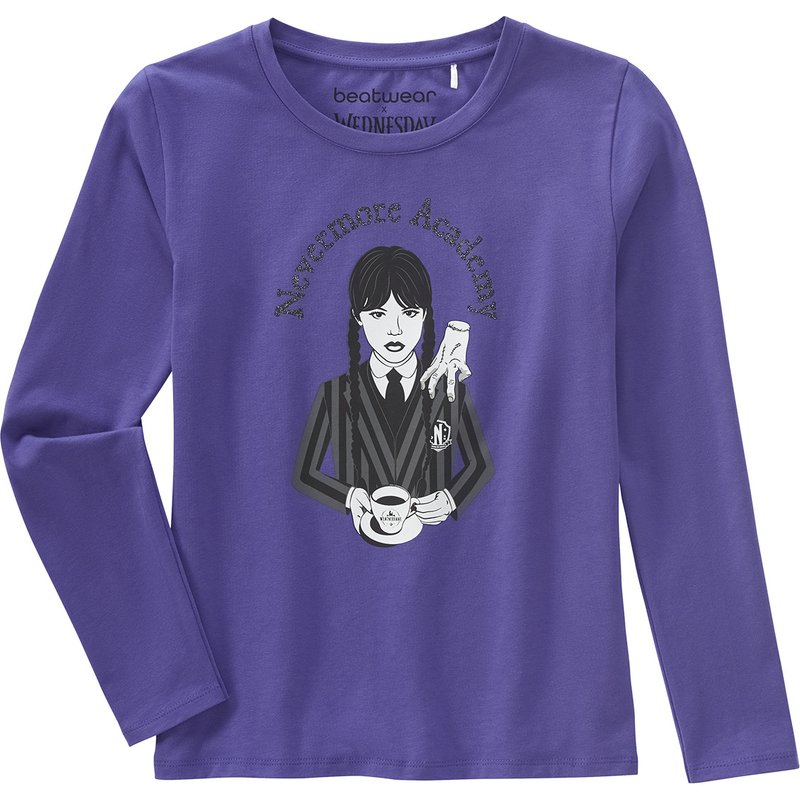 WEDNESDAY Langarmshirt mit großem Print