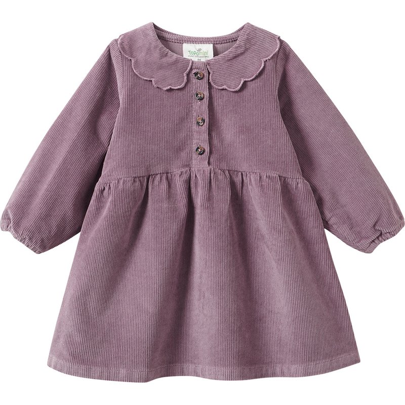 Mädchen Cordkleid mit Bubikragen