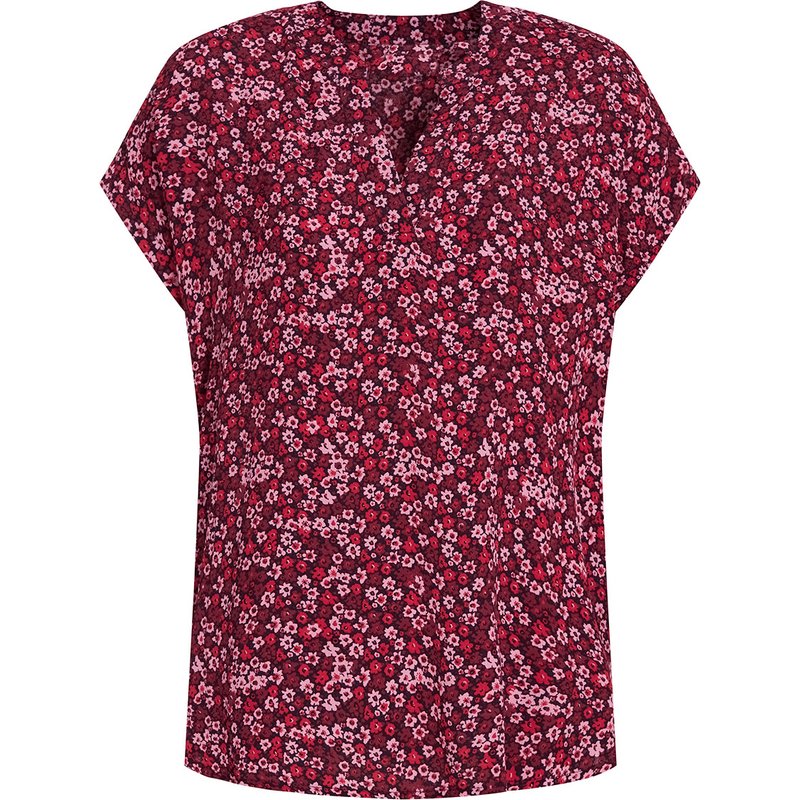 Damen Bluse mit floralem Allover-Print