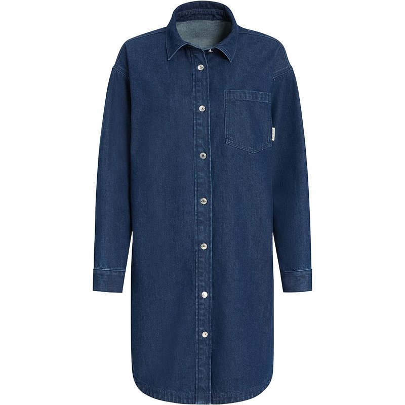 Damen Jeanskleid mit Knopfleiste