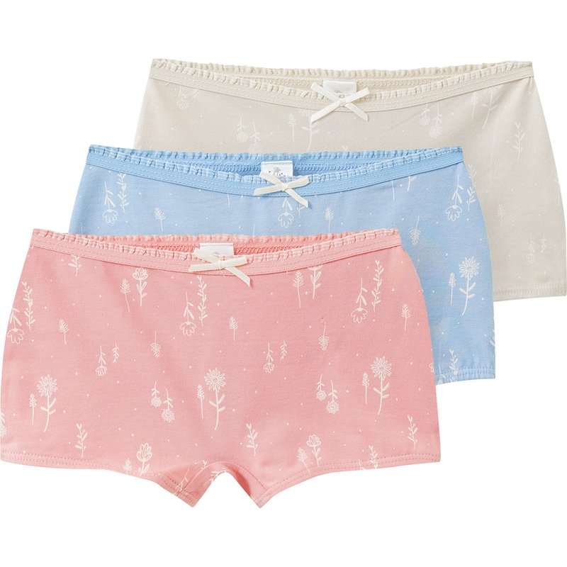 3 Mädchen Pantys mit floralem Print