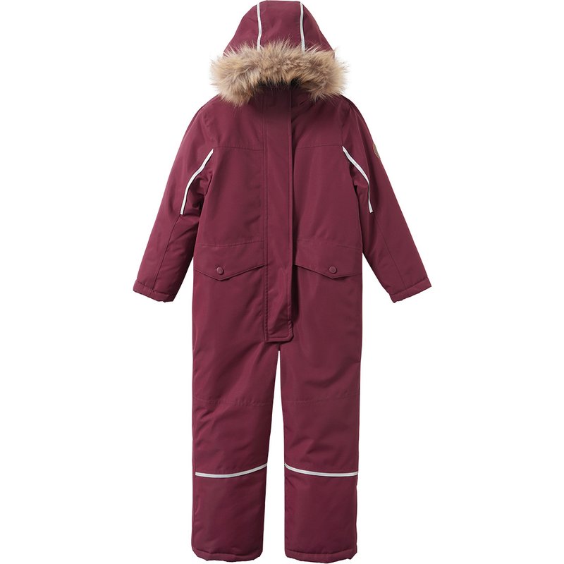 Mädchen Schneeoverall mit Fellkapuze