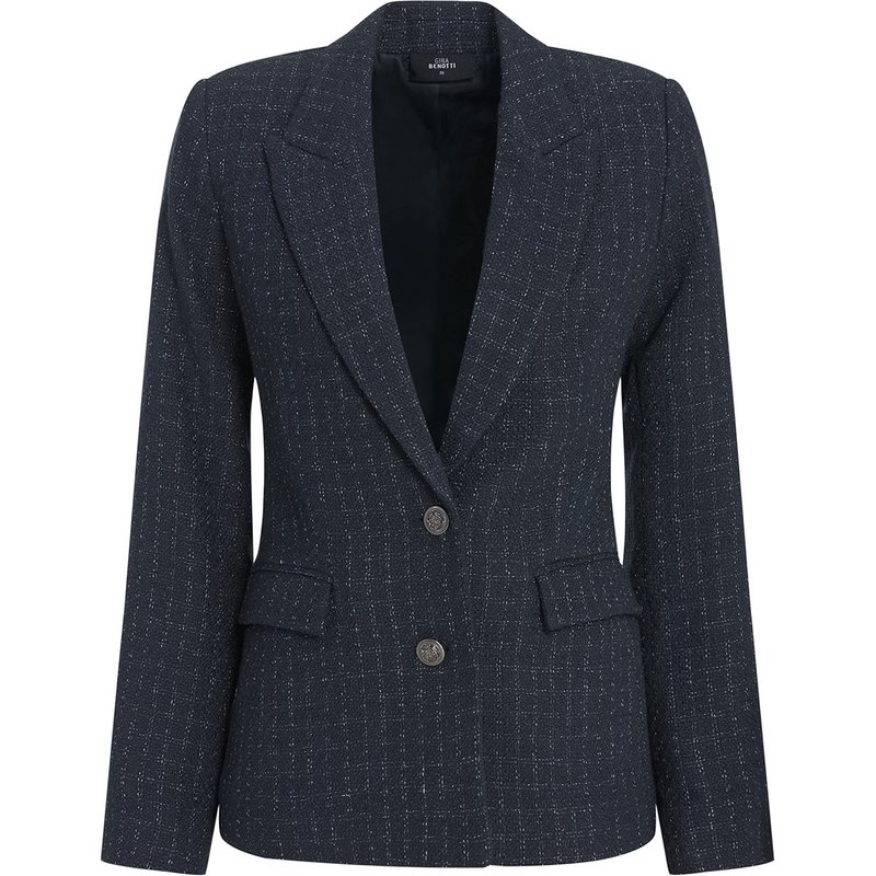 Damen Blazer in Bouclé-Optik