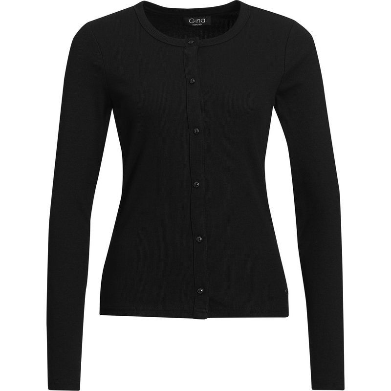 Damen Langarmshirt mit Knopfleiste