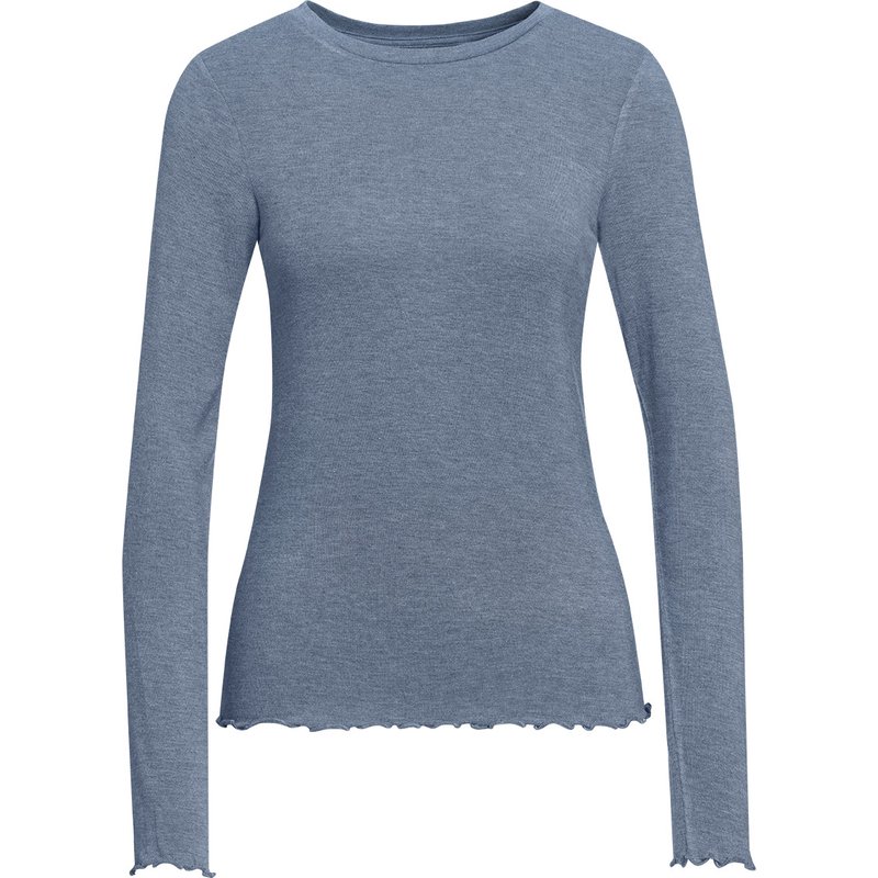 Damen Langarmshirt mit Wellenbündchen