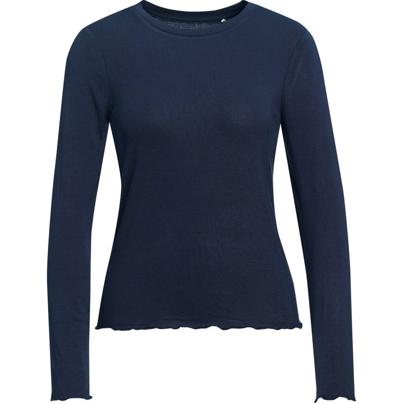 Damen Langarmshirt mit Wellenbündchen