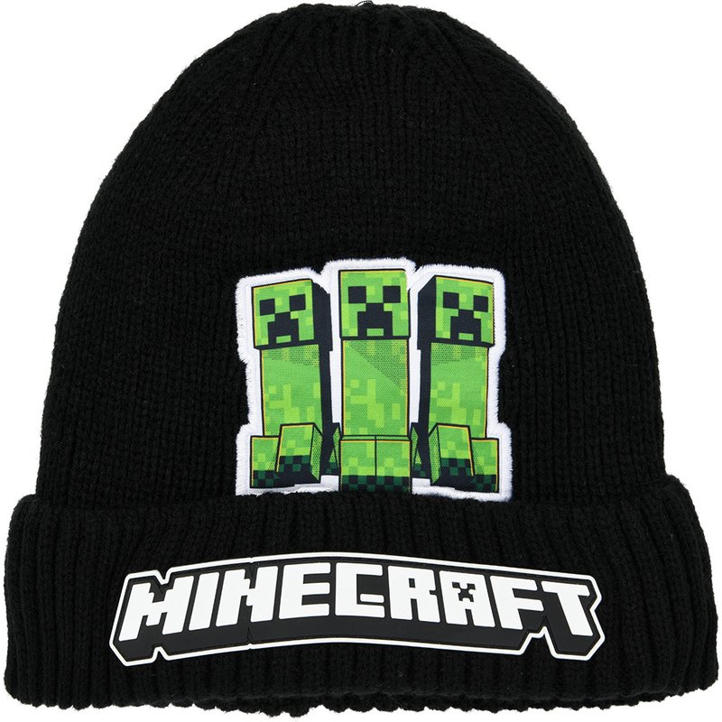 Minecraft Strickmütze mit Umschlag