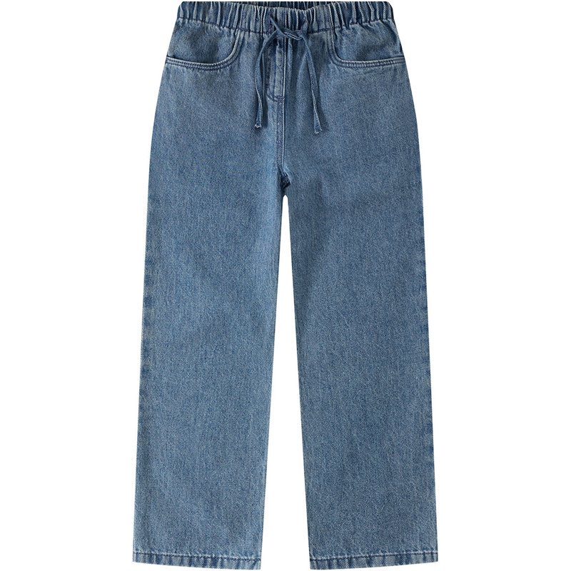 Mädchen Wide-Leg-Jeans mit Elastikbund