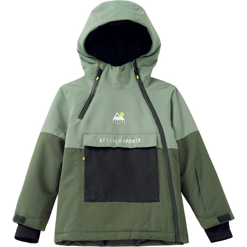 Kinder Schneejacke mit Kängurutasche