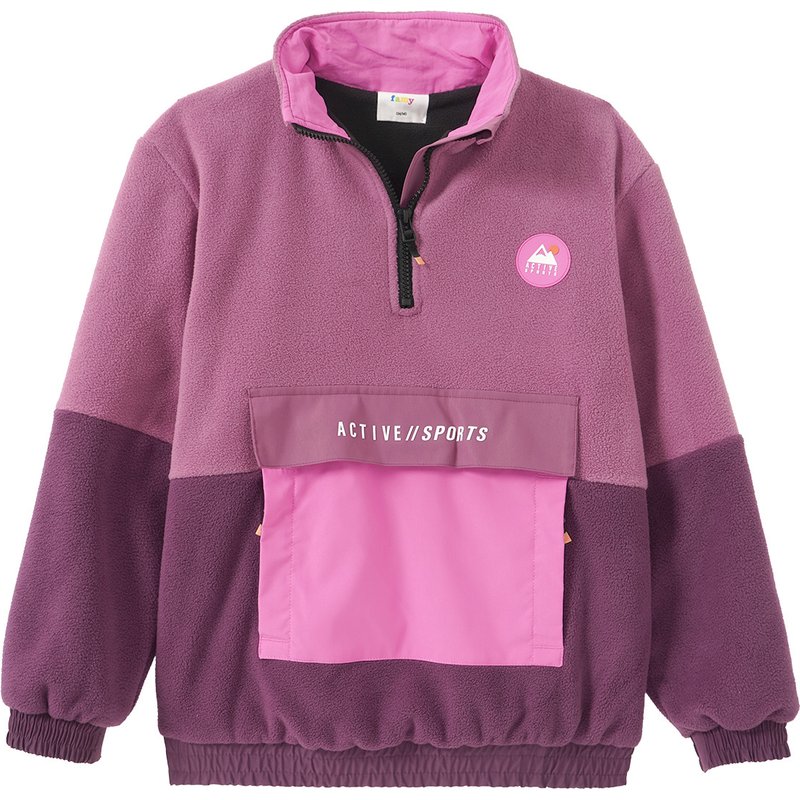 Mädchen Fleecepullover mit Tasche