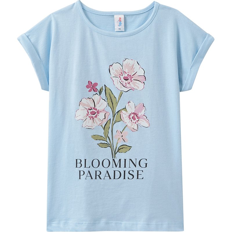 Mädchen T-Shirt mit Blumen-Print
