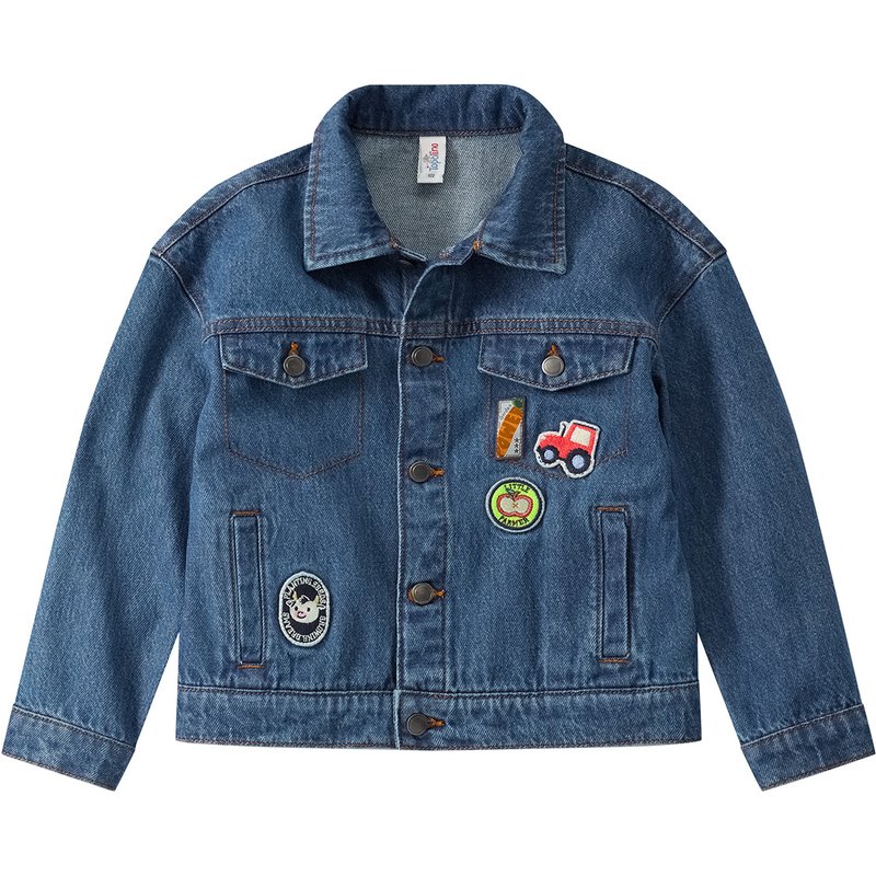 Jungen Jeansjacke mit Applikationen