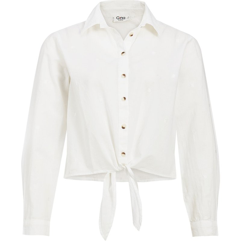 Damen Bluse mit Knotendetail