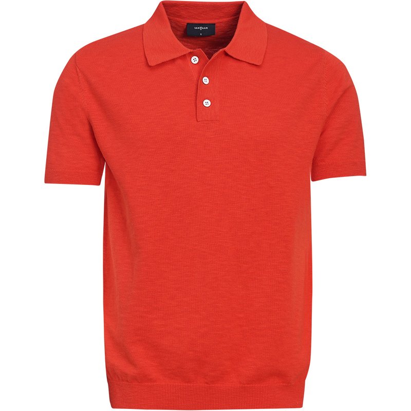 Herren Strick-Poloshirt aus Baumwolle