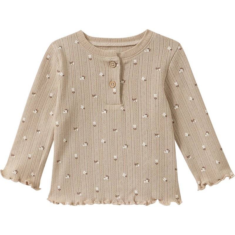 Newborn Langarmshirt mit Blümchen