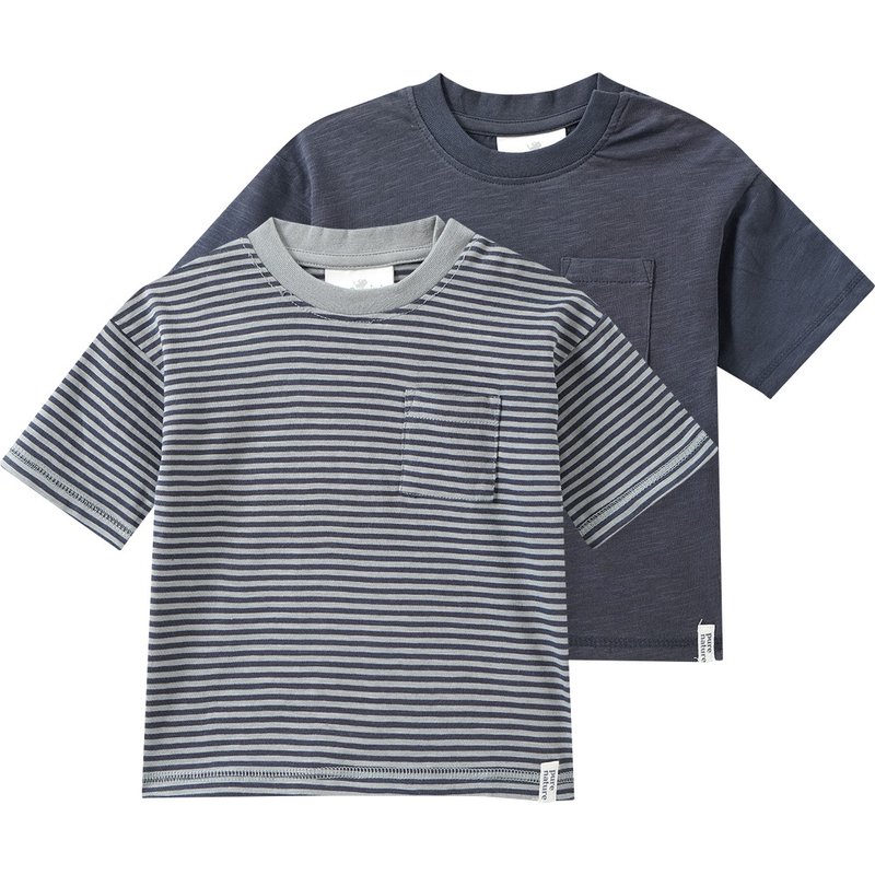 2 Baby T-Shirts mit Brusttasche