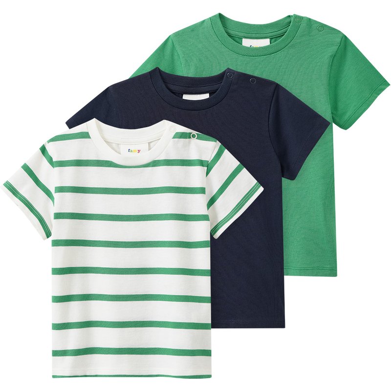 3 Baby T-Shirts im Basic-Look