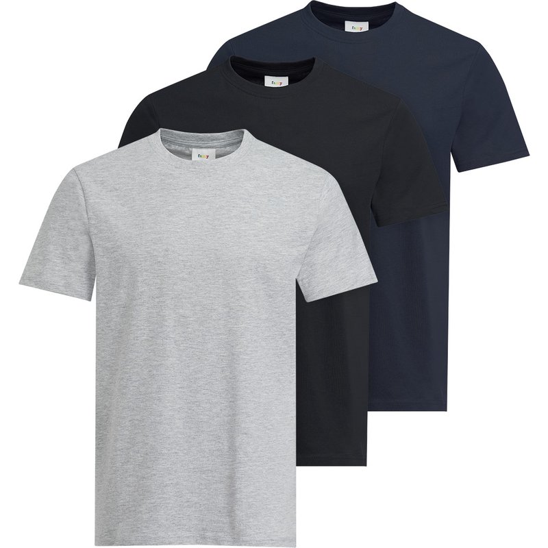 3 Herren T-Shirts im Basic-Look