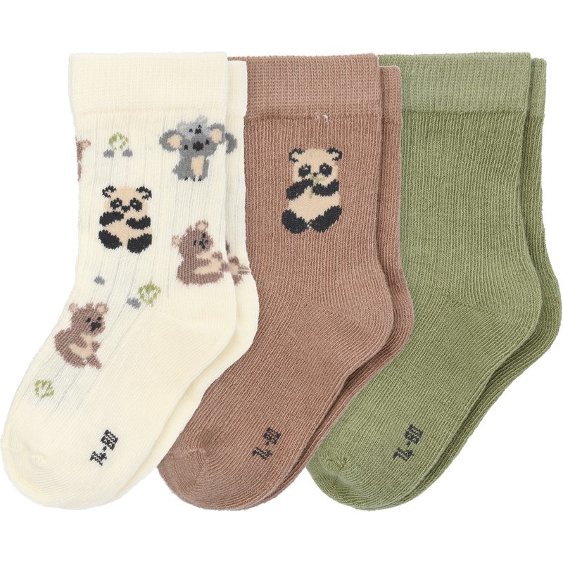 3 Paar Baby Socken mit Rippstruktur