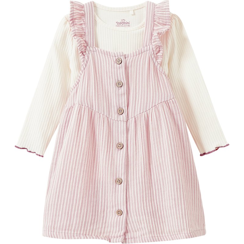 Baby Set mit Latzkleid und Rippshirt