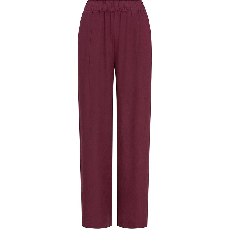 Damen Leinenhose im Wide-Leg-Style