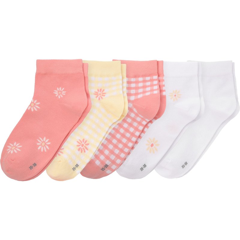5 Paar Damen Sneaker-Socken im Muster-Mix