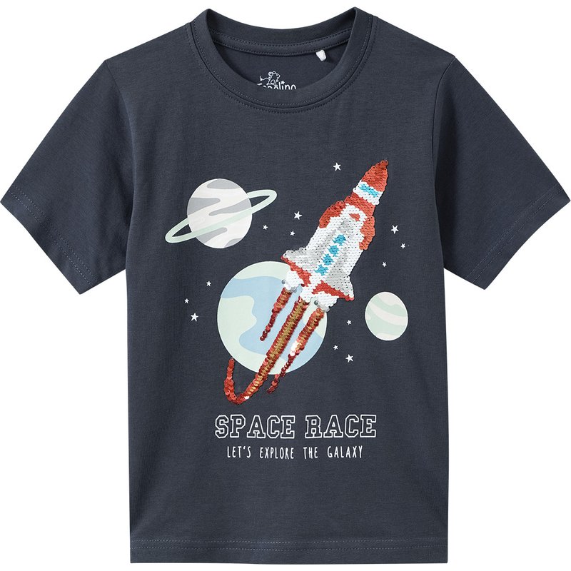 Jungen T-Shirt mit Wendepailletten