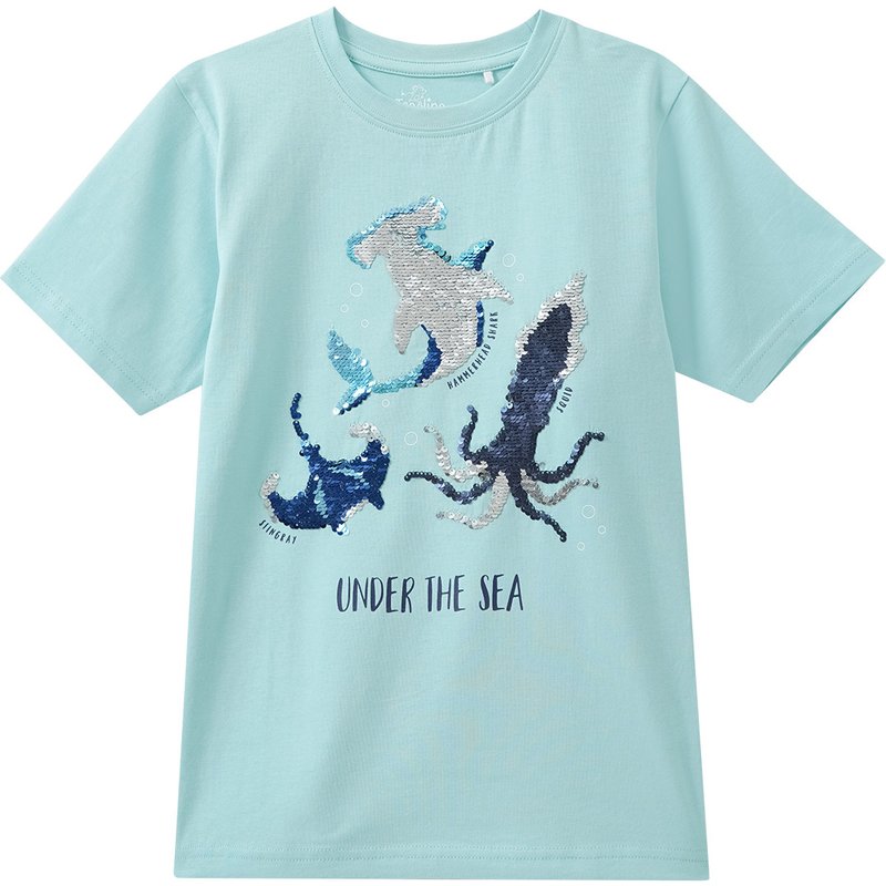 Jungen T-Shirt mit Wendepailletten