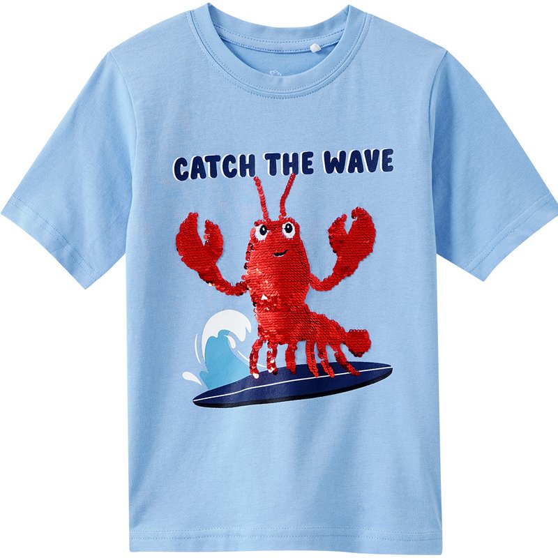 Jungen T-Shirt mit Wendepailletten