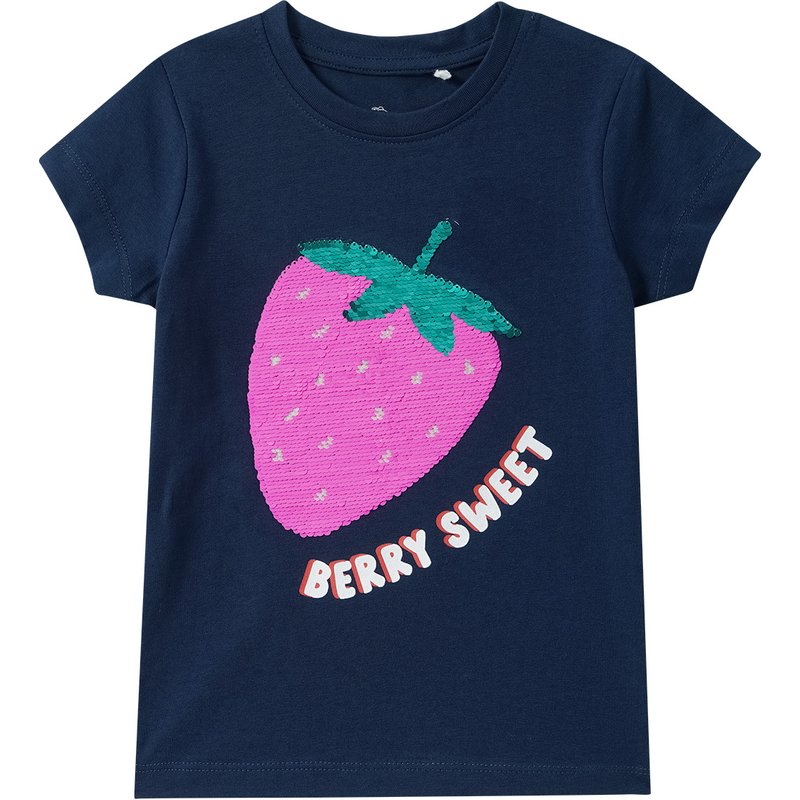 Mädchen T-Shirt mit Wendepailletten