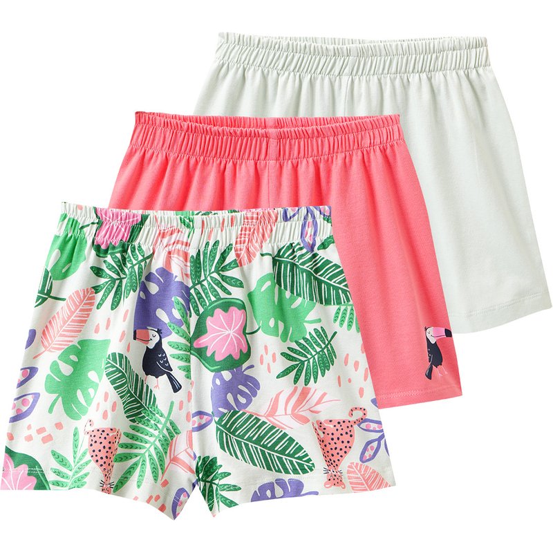 3 Mädchen Shorts mit bunten Motiven