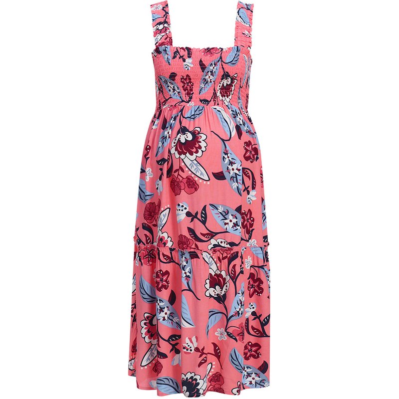 Damen Umstands-Maxikleid mit Blumen-Print