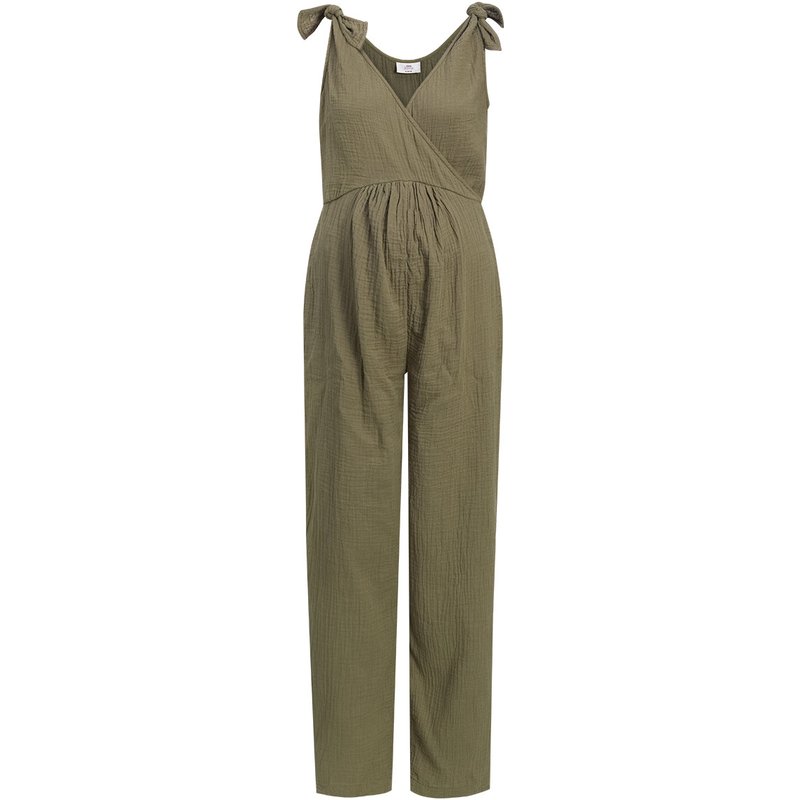Damen Umstands-Jumpsuit aus Musselin