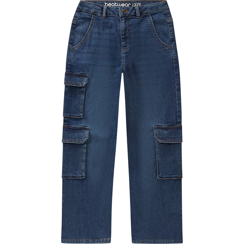 Jungen Cargo-Jeans mit verstellbarem Bund