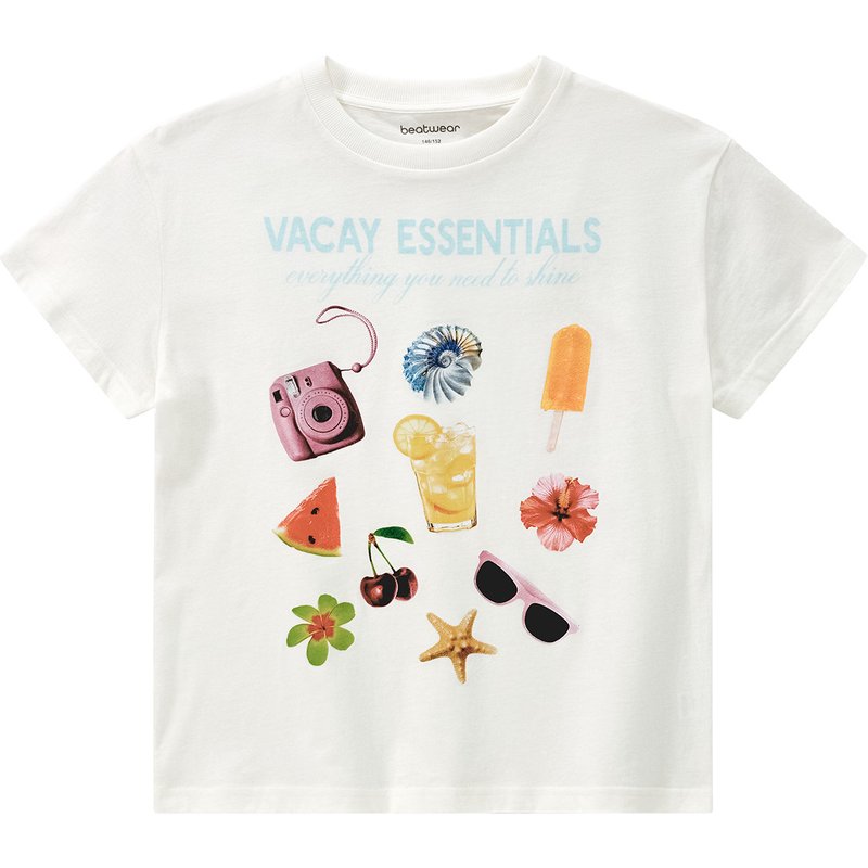 Mädchen T-Shirt mit Sommer-Motiven