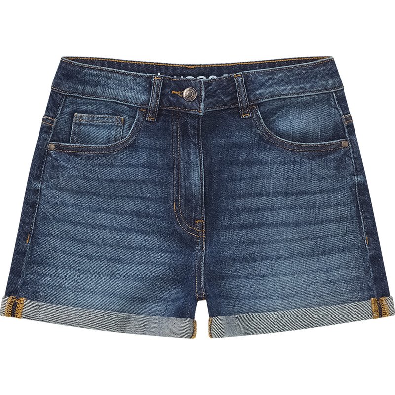 Mädchen Jeansshorts mit Umschlag