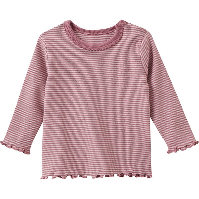 Newborn Langarmshirt mit Rippstruktur